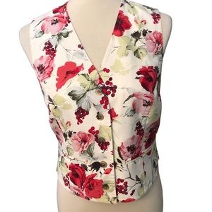 Linda Allard Tracy Ellen collab floral vintage vest